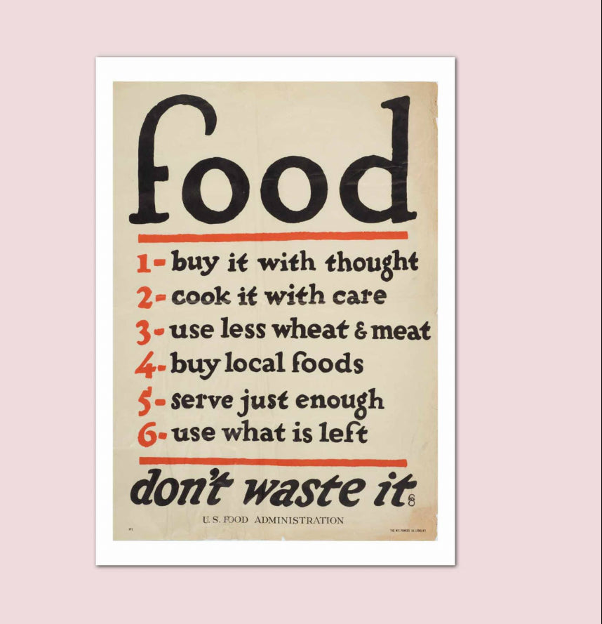 World War I Vintage Food Poster - A3