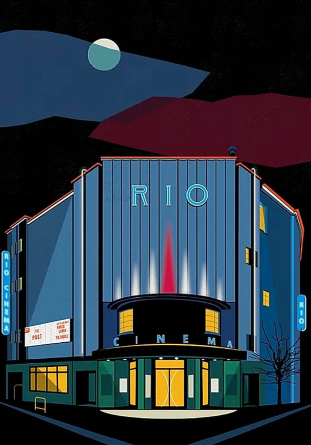 Art Deco Rio Cinema Print - A3