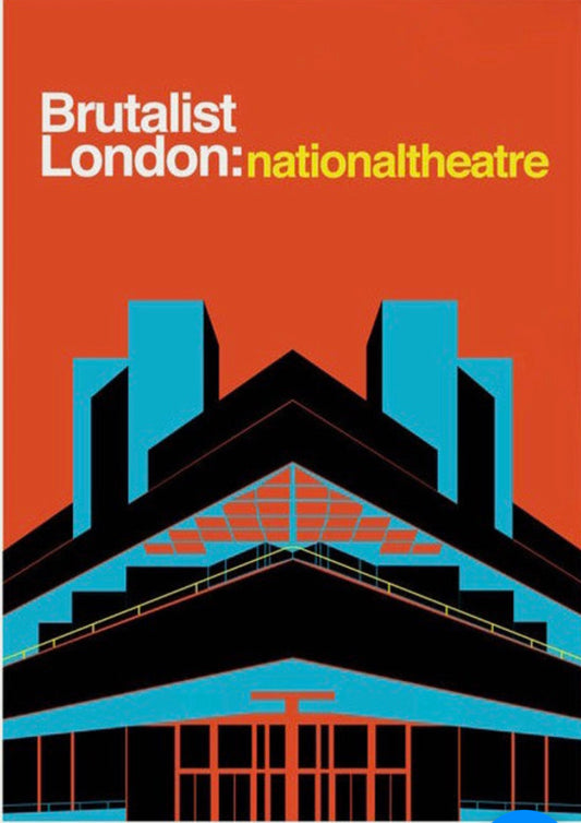 Brutalist National Theatre Print - A3